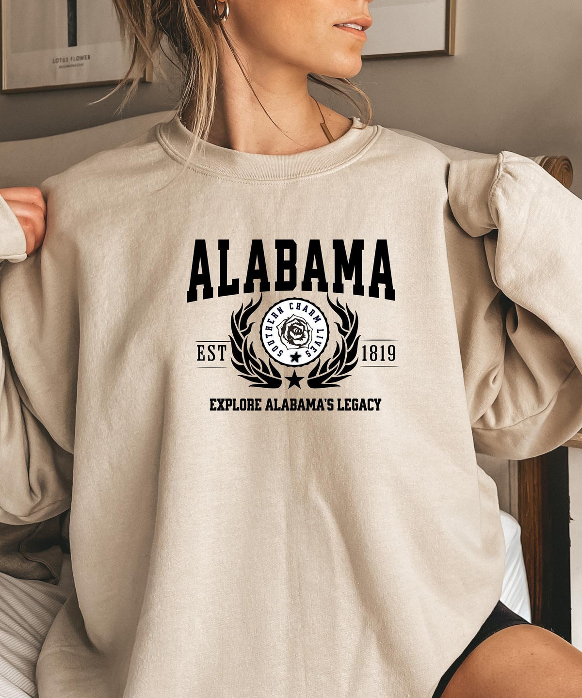 Alabama State Crewneck Sweatshirt - Explore Alabama's Legacy - Heritage Pride Apparel