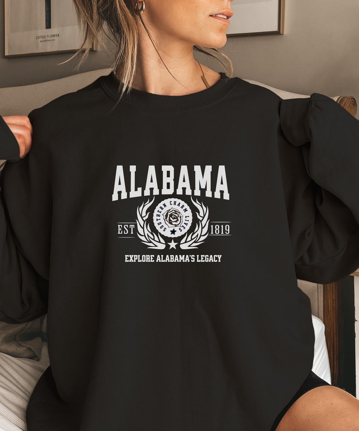 Alabama State Crewneck Sweatshirt - Explore Alabama's Legacy - Heritage Pride Apparel