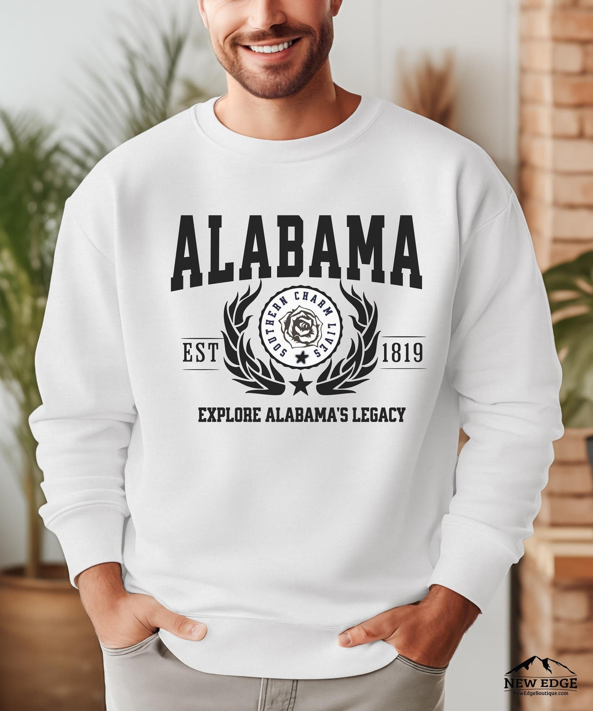 Alabama State Crewneck Sweatshirt - Explore Alabama's Legacy - Heritage Pride Apparel