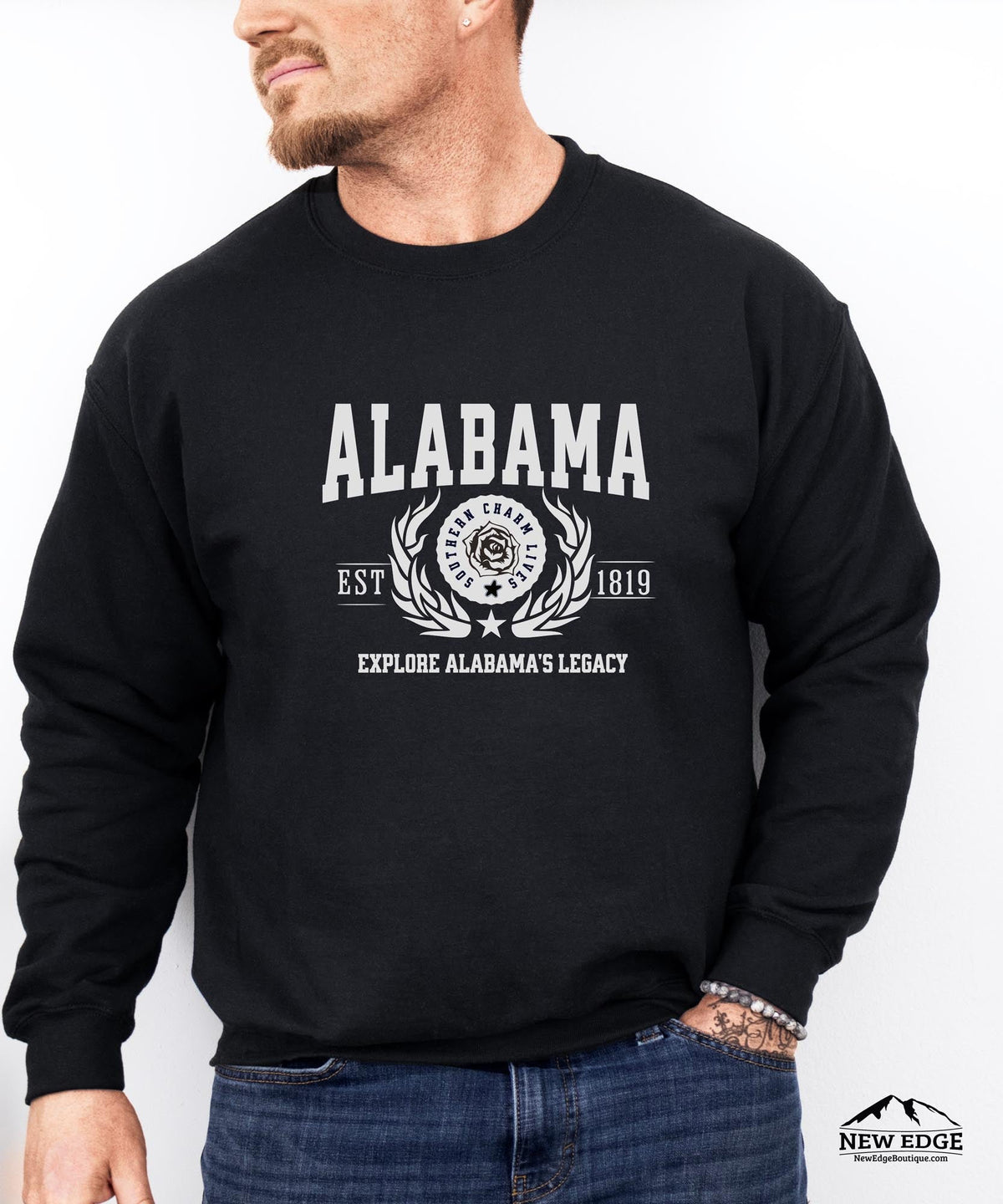 Alabama State Crewneck Sweatshirt - Explore Alabama's Legacy - Heritage Pride Apparel
