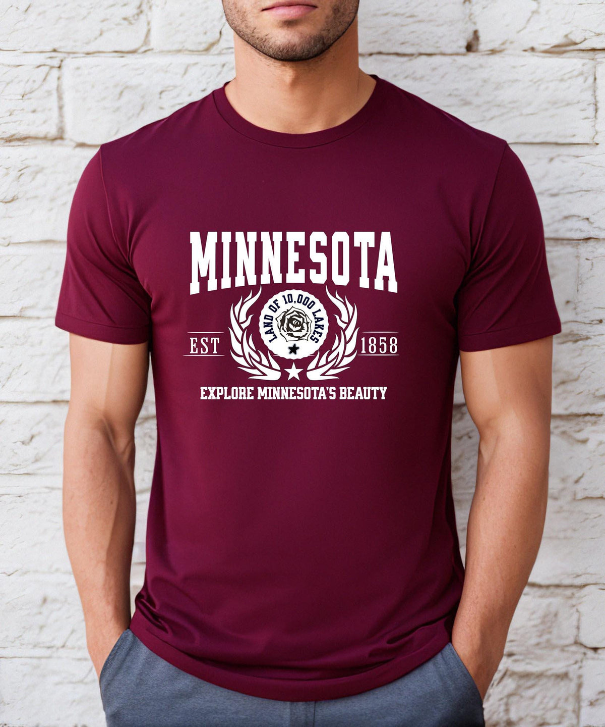 Minnesota State - "Explore Minnesota's Beauty" Slogan T-Shirt for Nature Enthusiasts & Proud Minnesotans