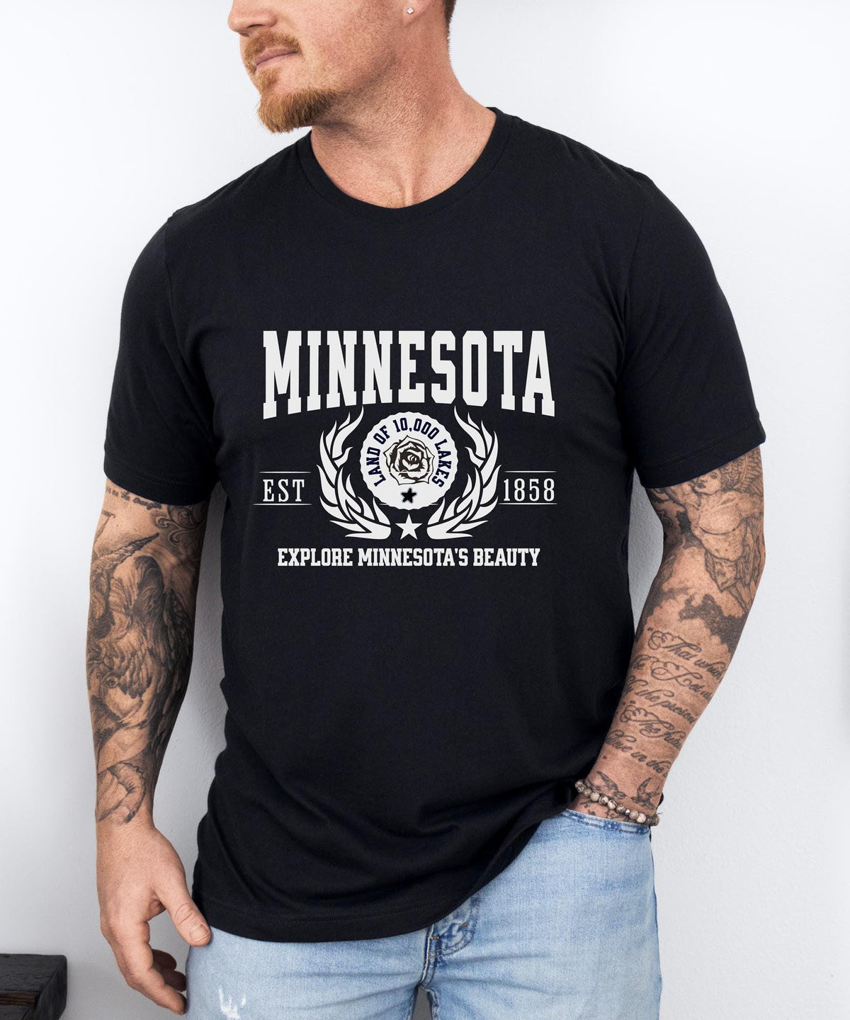 Minnesota State - "Explore Minnesota's Beauty" Slogan T-Shirt for Nature Enthusiasts & Proud Minnesotans