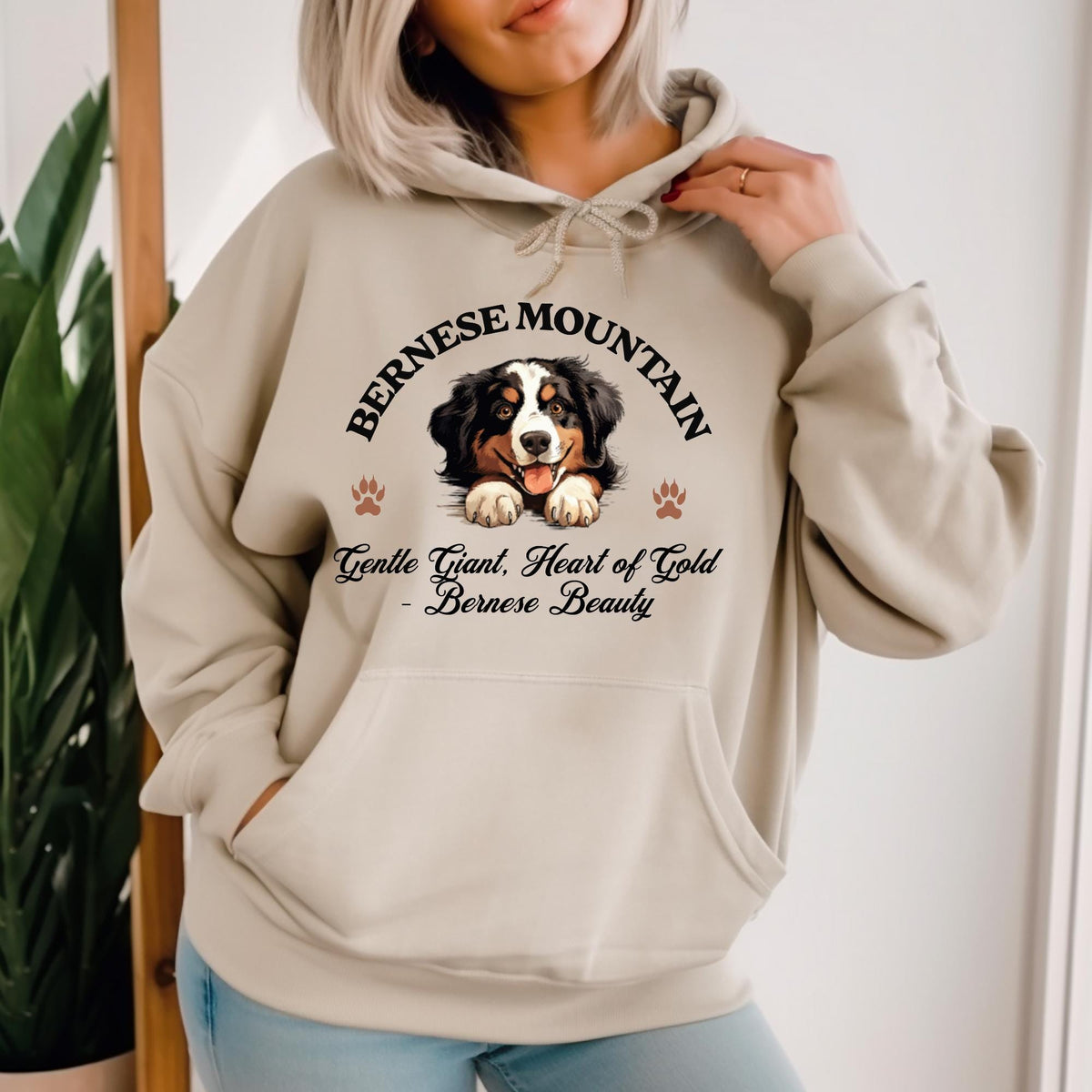 Bernese Mountain Dog Unisex Hoodie  Gentle Giant, Heart of Gold, Bernese Beauty for Dog Lovers