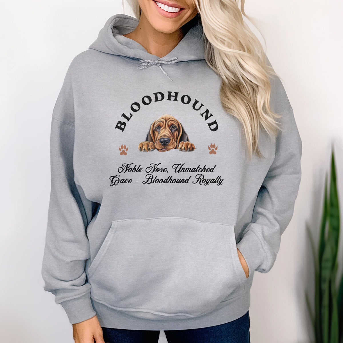 Bloodhound Unisex Hoodie  Noble Style for Dog Lovers, Celebrate Bloodhound Royalty with Unmatched Grace and Cozy Comfort