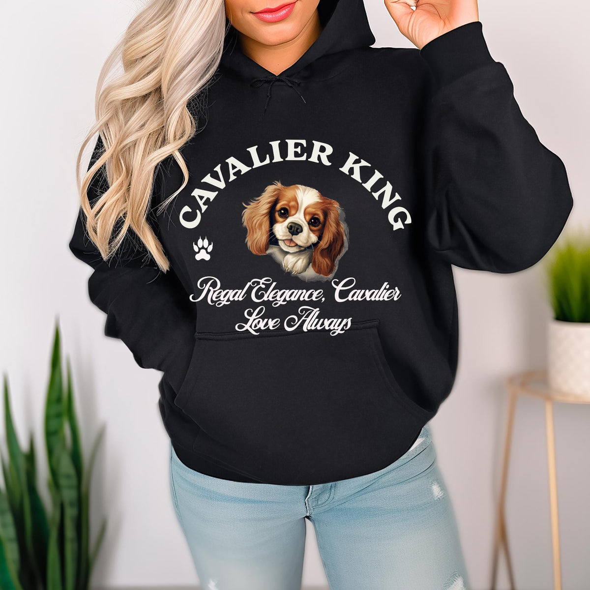 Cavalier King Charles Spaniel Unisex Hoodie  Regal Elegance Meets Everyday Comfort, Celebrate Cavalier Love Always
