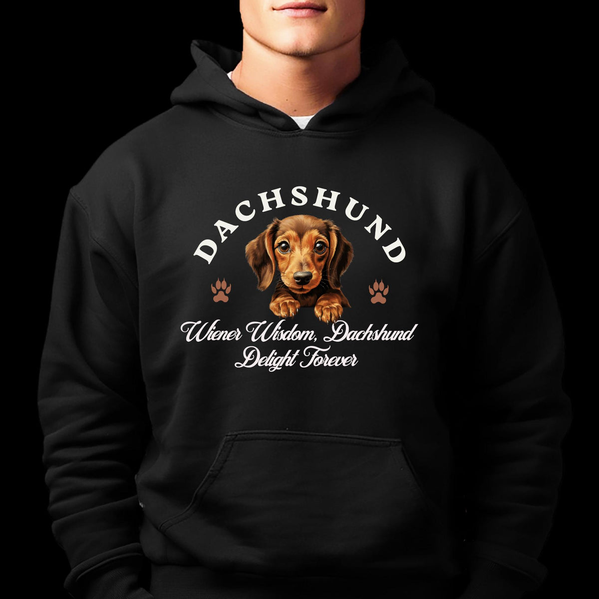 Dachshund Hoodie - Wiener Wisdom and Dachshund Delight in a Cozy Unisex Fit for Dog Lovers
