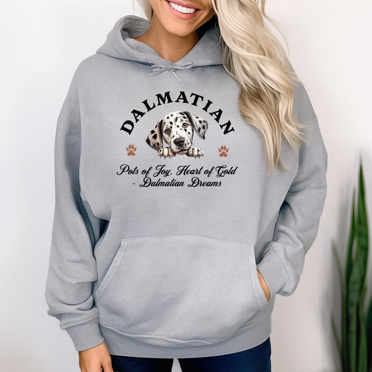 Dalmatian Hoodie - Pots of Joy and Heart of Gold, Celebrate Dalmatian Dreams in Style and Comfort