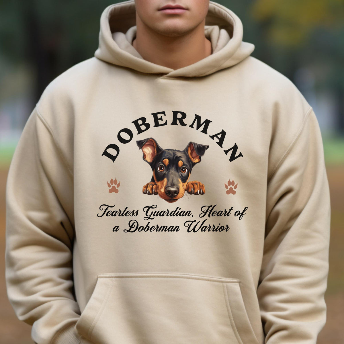 Doberman Hoodie - Fearless Guardian with the Heart of a Warrior, Stylish and Comfortable Unisex Fit for Dog Lovers