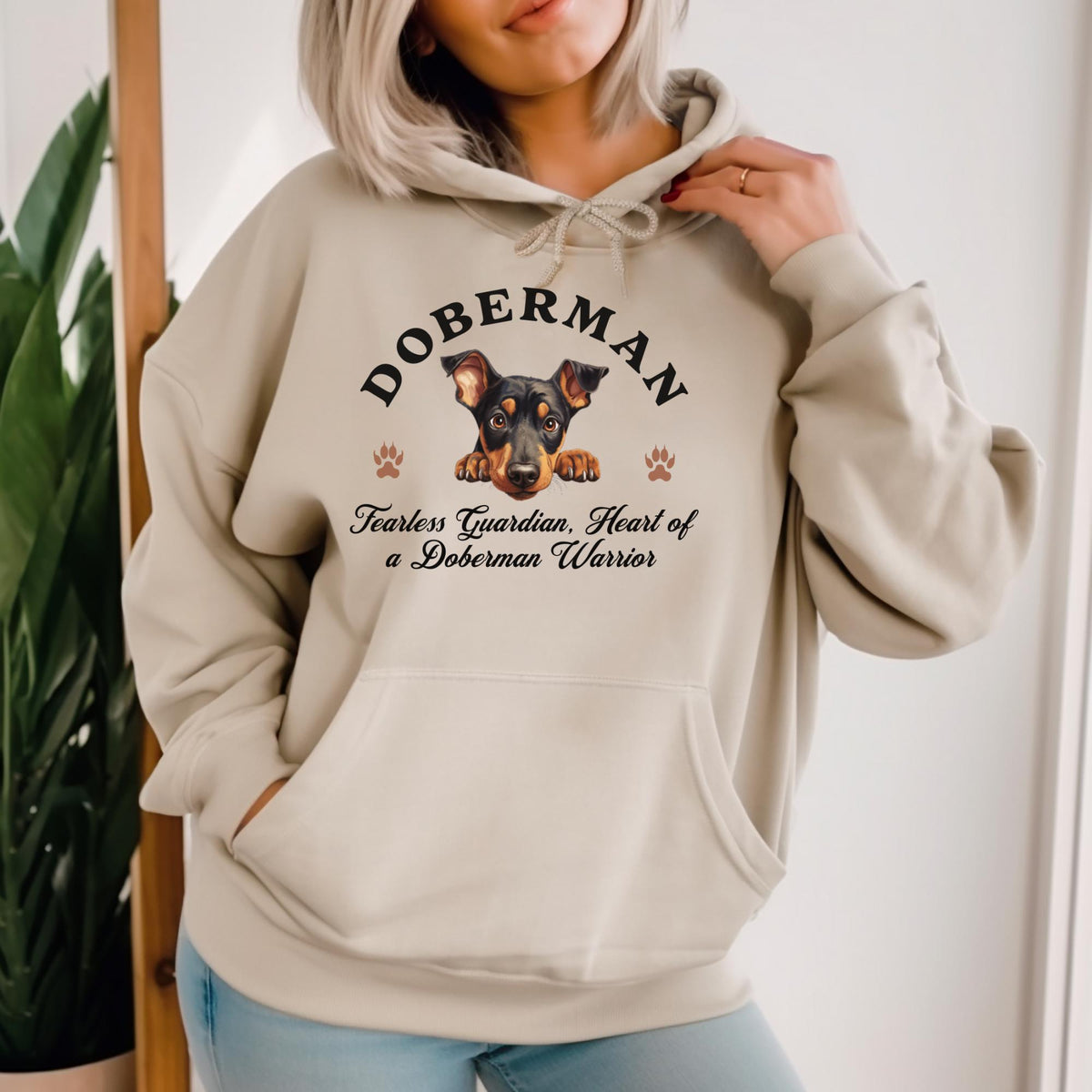 Doberman Hoodie - Fearless Guardian with the Heart of a Warrior, Stylish and Comfortable Unisex Fit for Dog Lovers