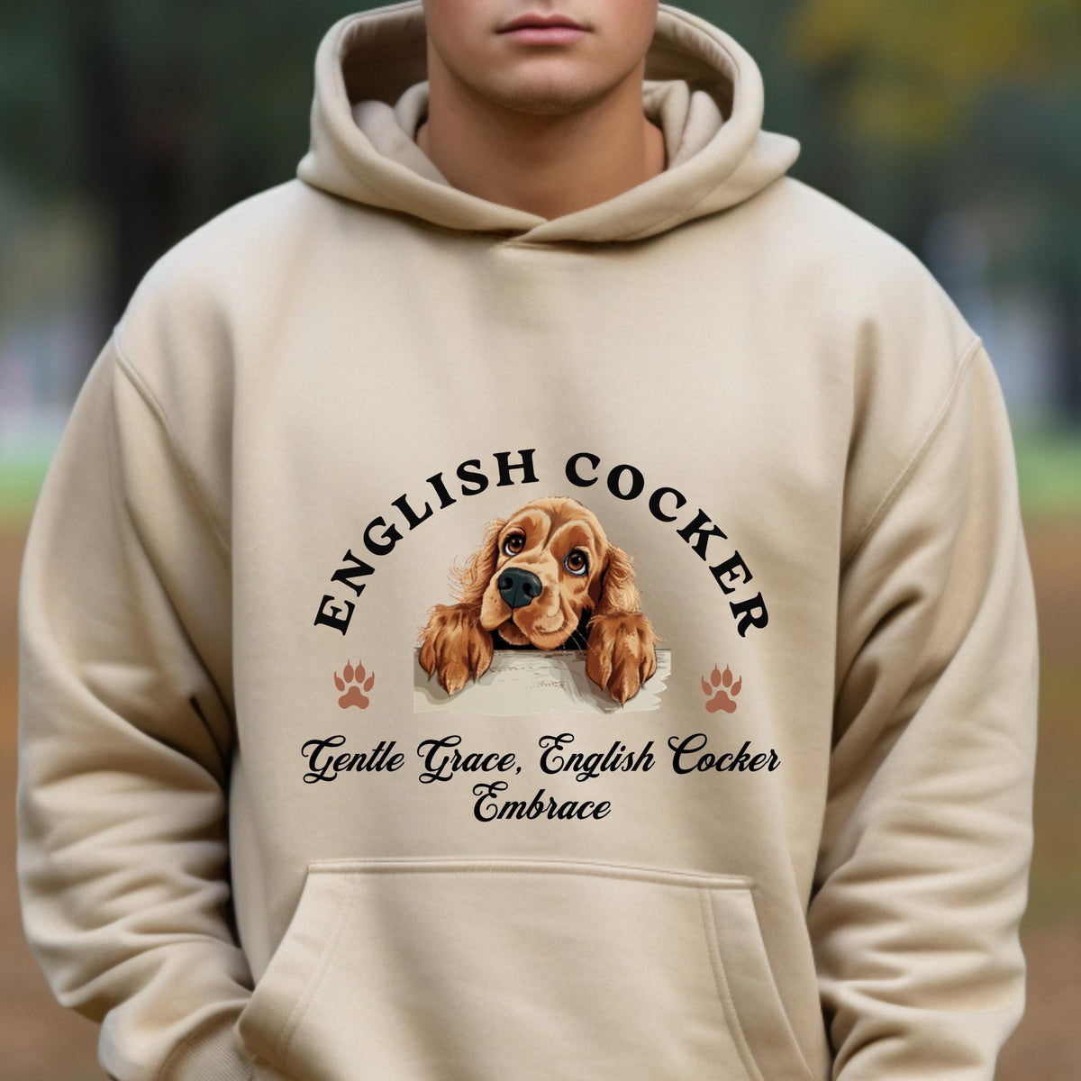 English Cocker Hoodie - Gentle Grace and Warm Embrace, Stylish Unisex Fit for Dog Lovers