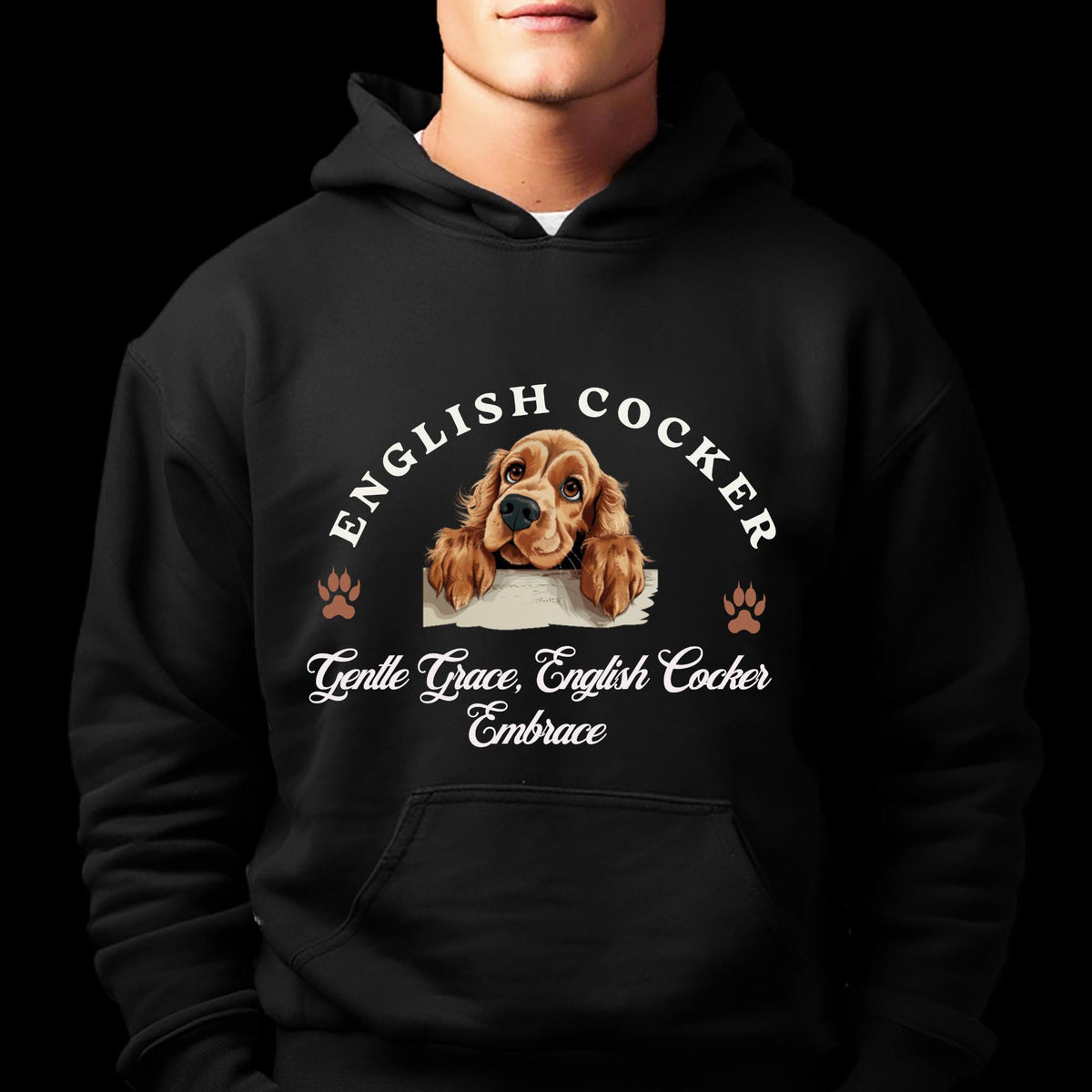 English Cocker Hoodie - Gentle Grace and Warm Embrace, Stylish Unisex Fit for Dog Lovers