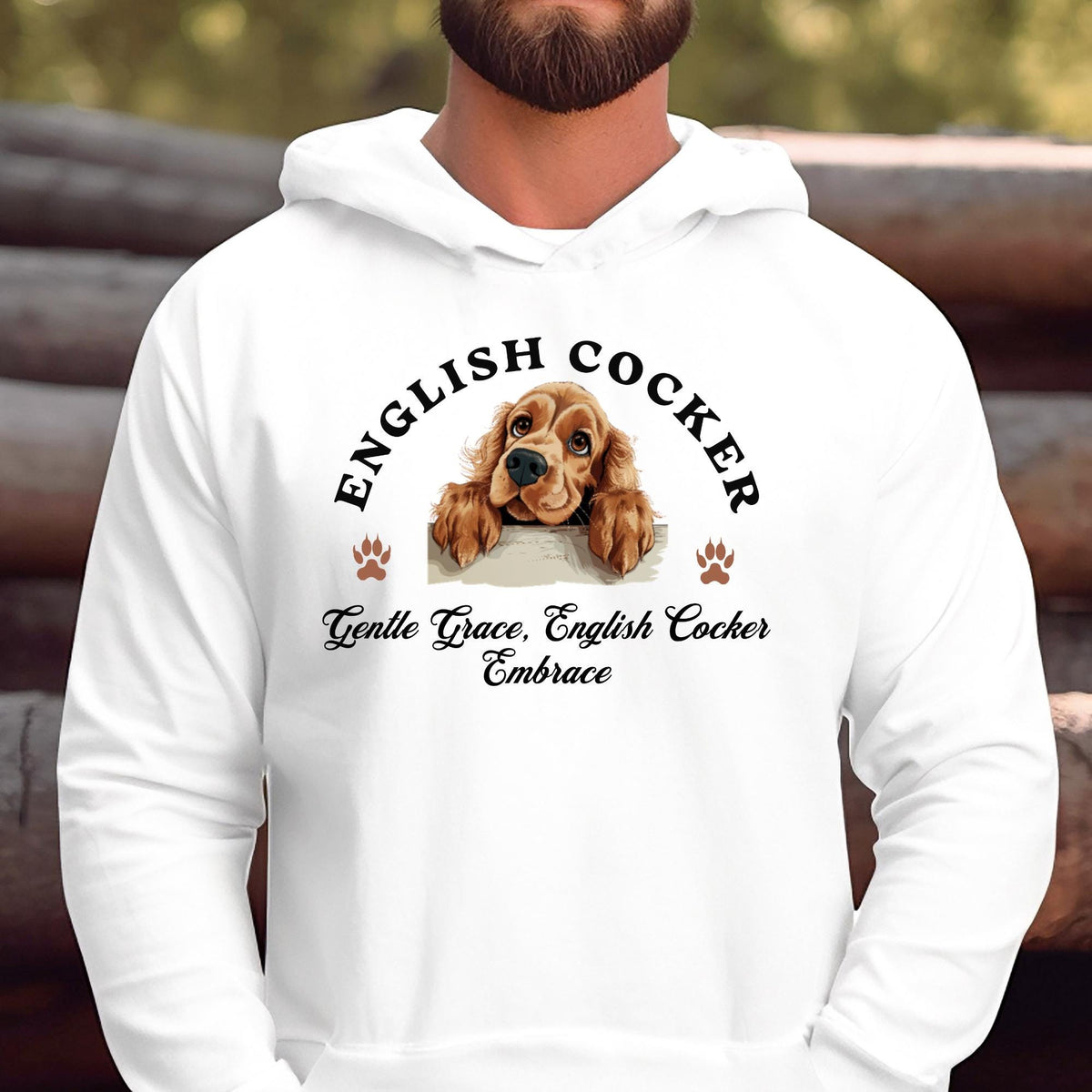 English Cocker Hoodie - Gentle Grace and Warm Embrace, Stylish Unisex Fit for Dog Lovers