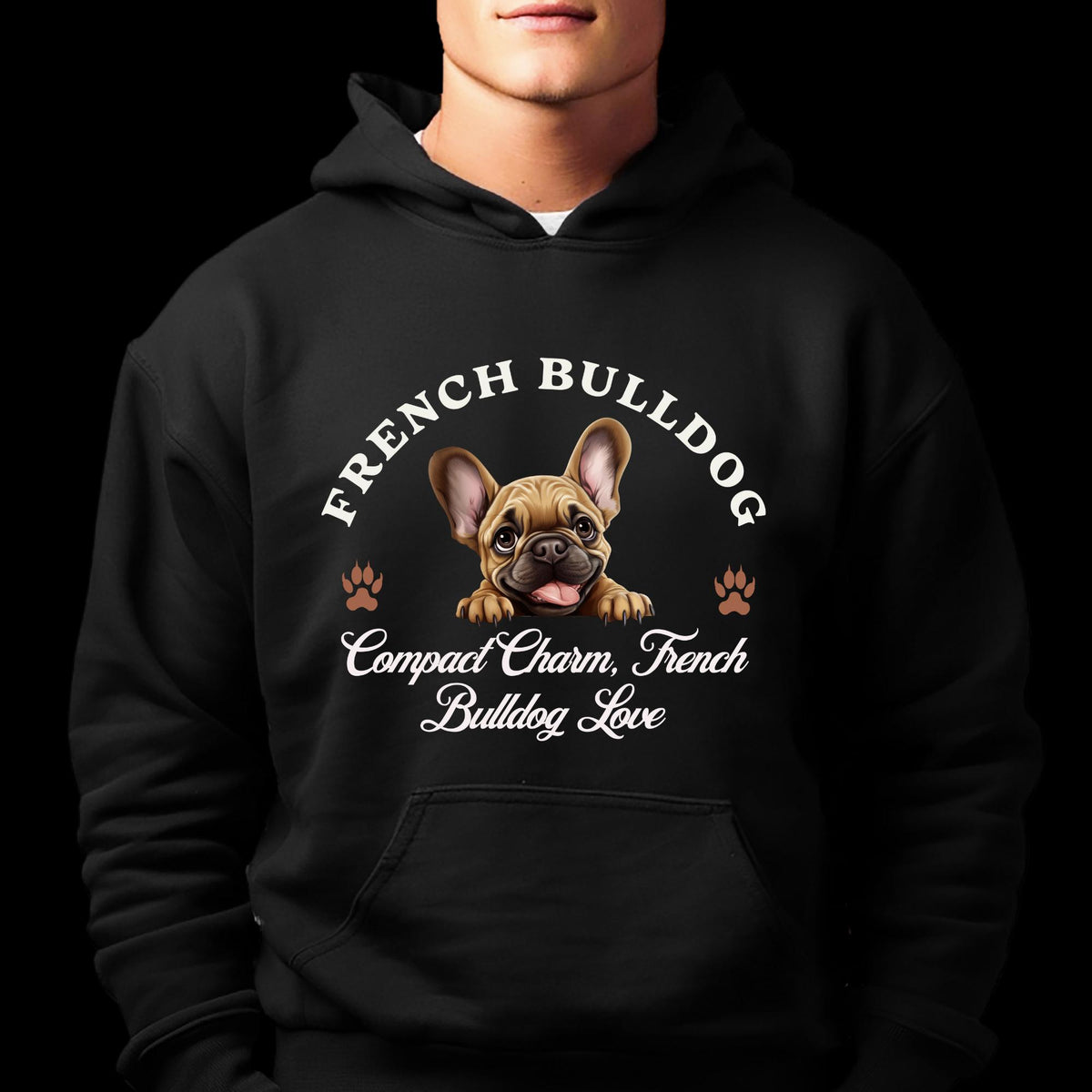 French Bulldog Unisex Hoodie  Compact Charm, Cozy Comfort for French Bulldog Love