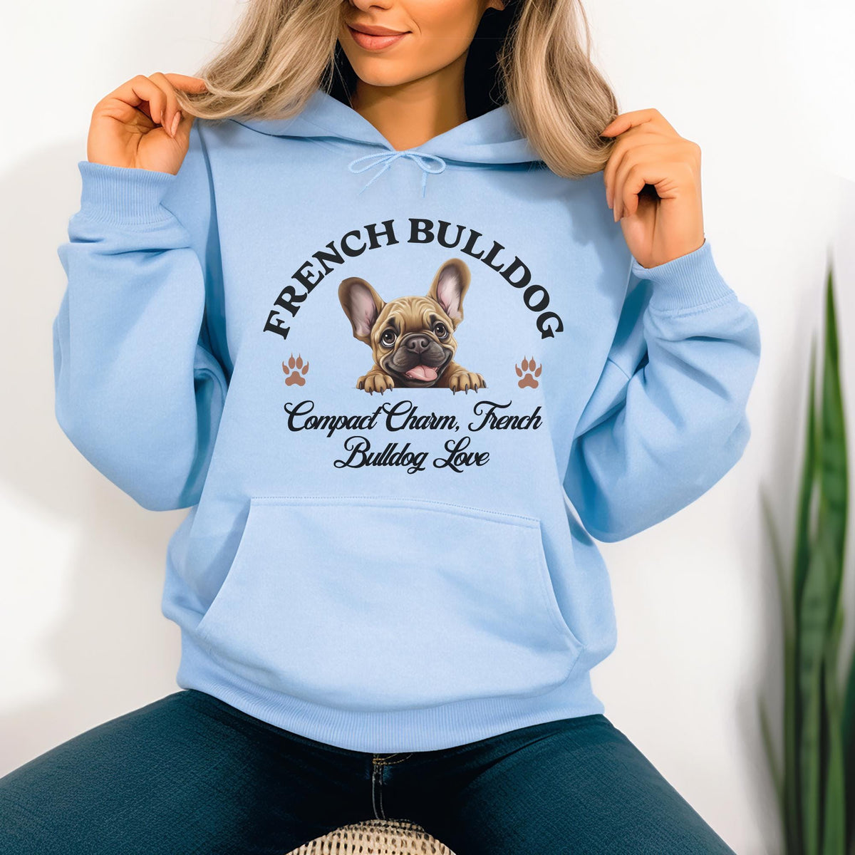 French Bulldog Unisex Hoodie  Compact Charm, Cozy Comfort for French Bulldog Love