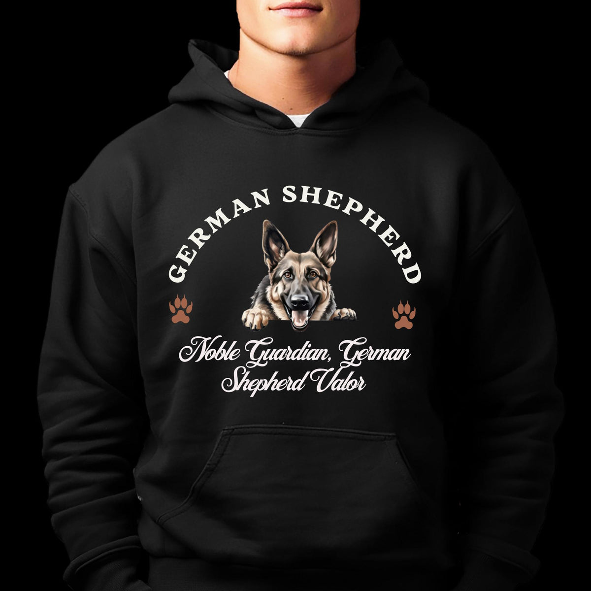 German Shepherd Unisex Hoodie  Noble Guardian, Bold Comfort for German Shepherd Valor