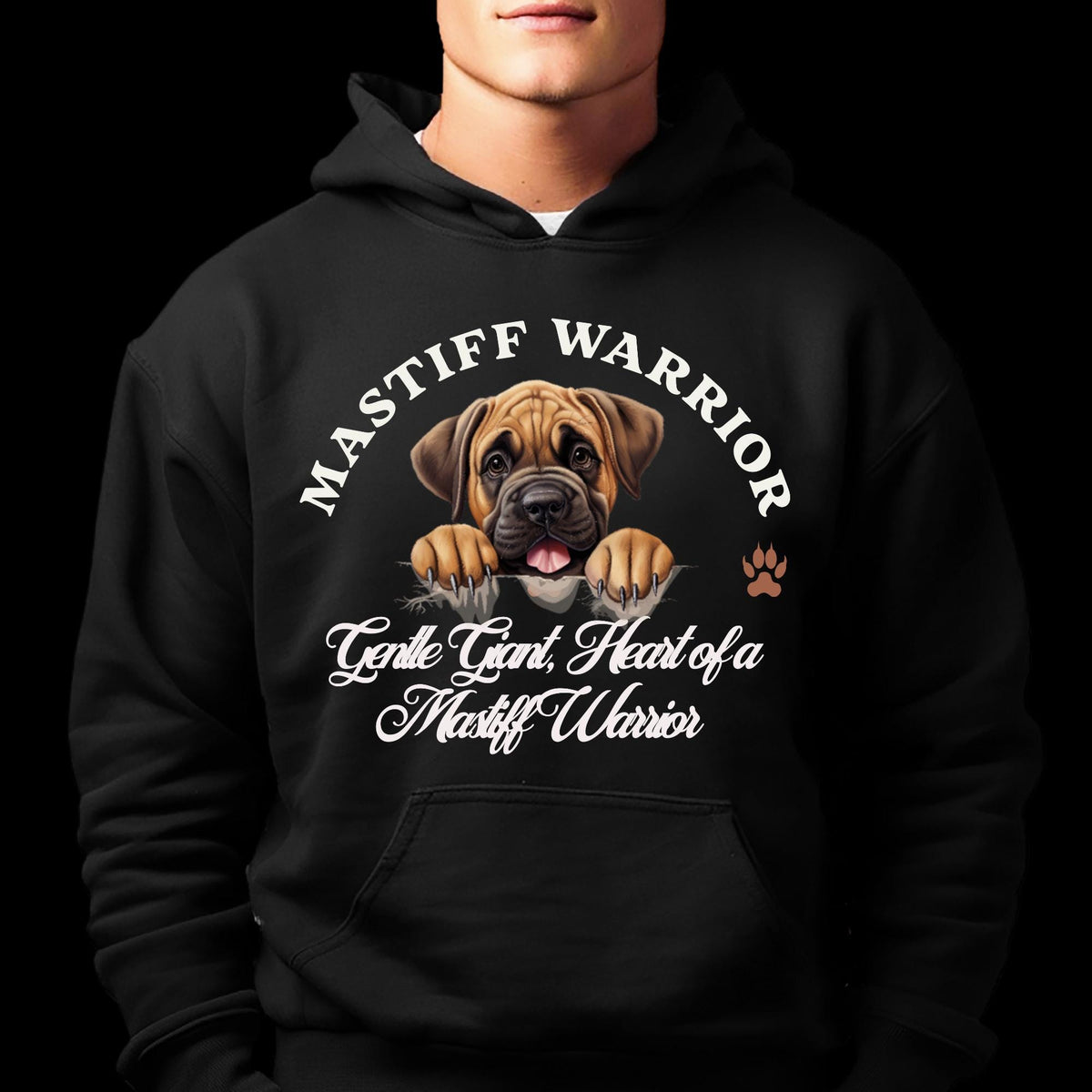 Mastiff Warrior Unisex Hoodie  Gentle Giant Comfort, Heart of a Mastiff Warrio