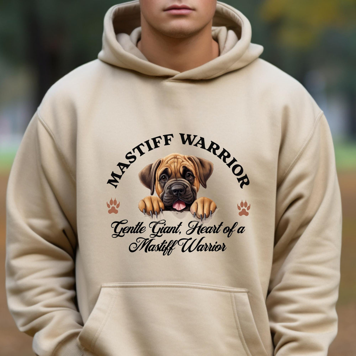 Mastiff Warrior Unisex Hoodie  Gentle Giant Comfort, Heart of a Mastiff Warrio