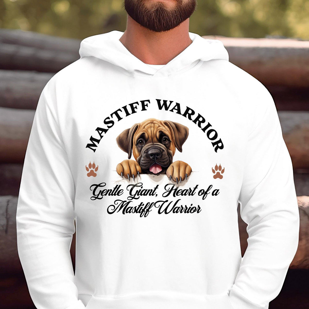Mastiff Warrior Unisex Hoodie  Gentle Giant Comfort, Heart of a Mastiff Warrio