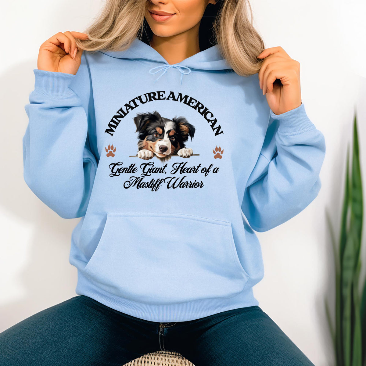 Miniature American Shepherd Unisex Hoodie  Mini Shepherd Love, Cozy Style for Miniature American Fans