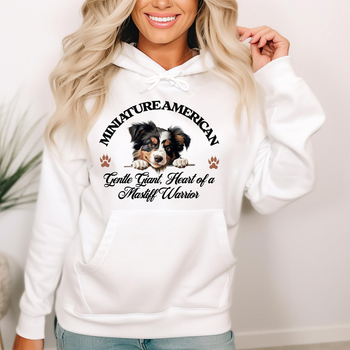 Miniature American Shepherd Unisex Hoodie  Mini Shepherd Love, Cozy Style for Miniature American Fans