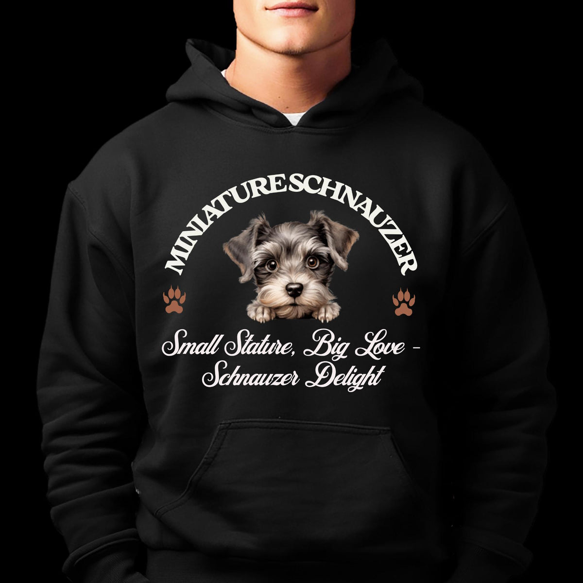 Miniature Schnauzer Unisex Hoodie  Small Stature, Big Love, Schnauzer Delight in Cozy Comfort
