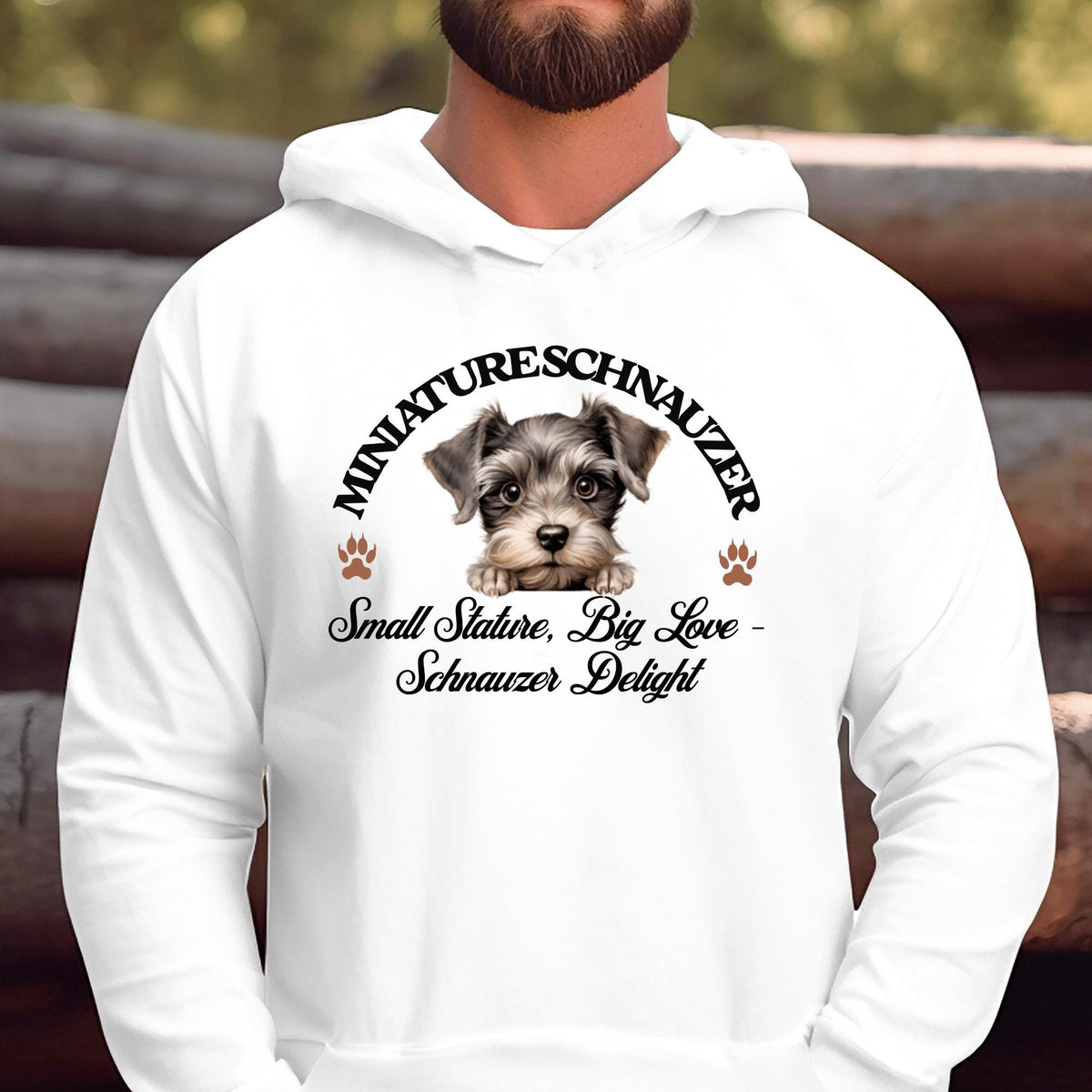 Miniature Schnauzer Unisex Hoodie  Small Stature, Big Love, Schnauzer Delight in Cozy Comfort