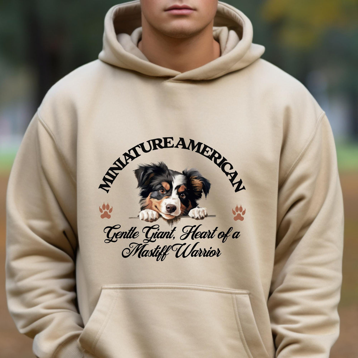 Miniature American Shepherd Unisex Hoodie  Mini Shepherd Love, Cozy Style for Miniature American Fans