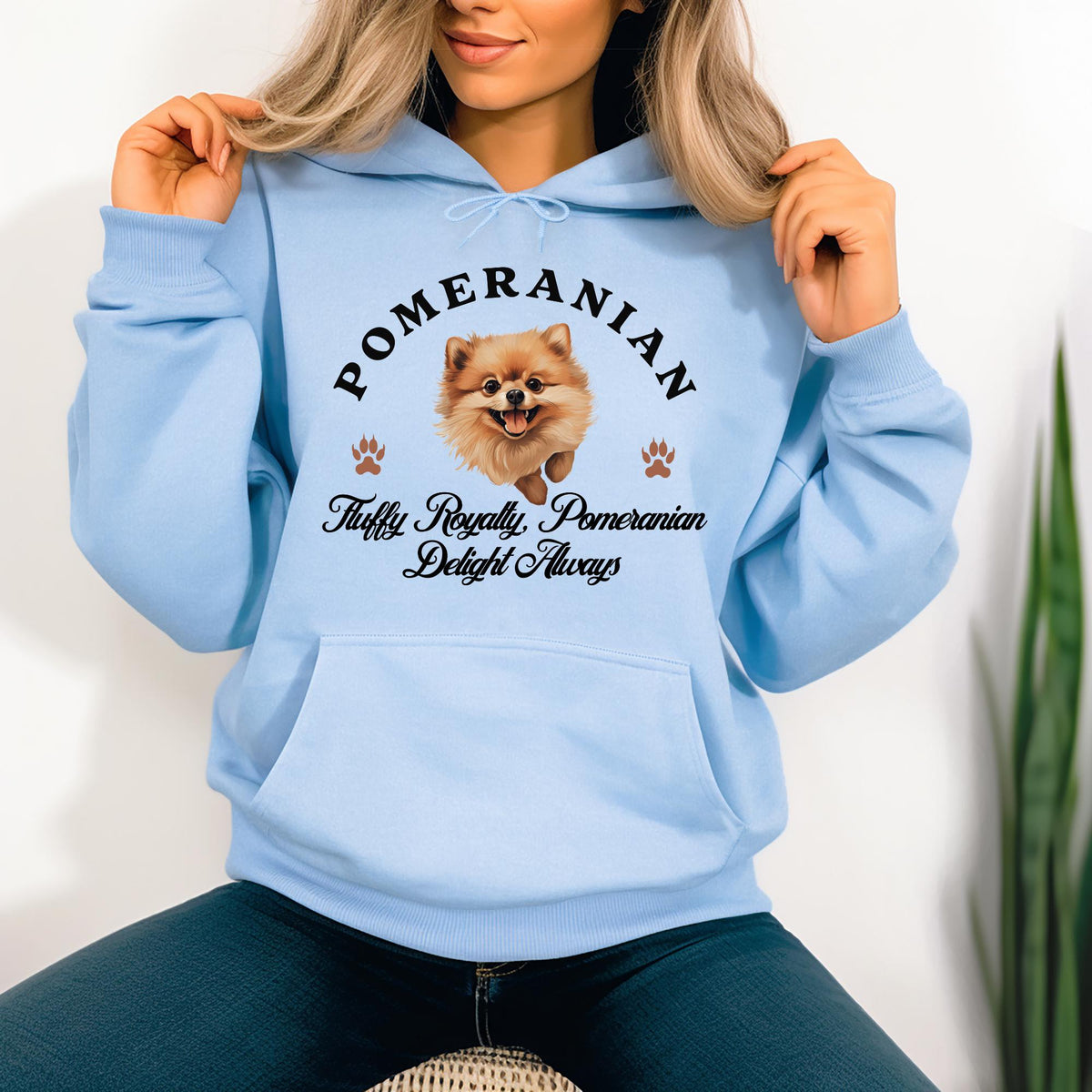 Pomeranian Unisex Hoodie  Fluffy Royalty Comfort, Pomeranian Delight Always in Style