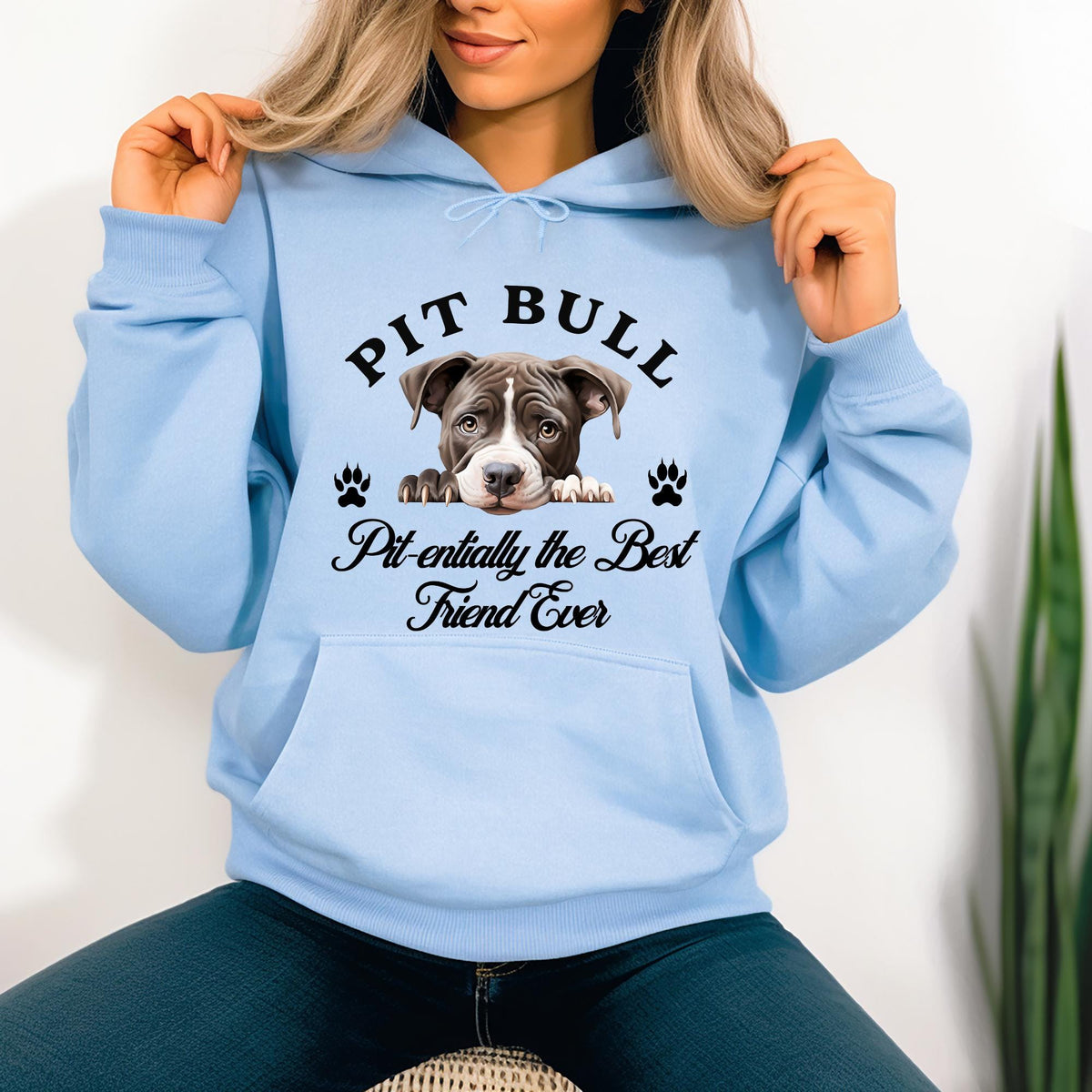 Pit Bull Unisex Hoodie  Pit-enterally the Best Friend Ever, Ultimate Comfort for Pit Bull Lovers