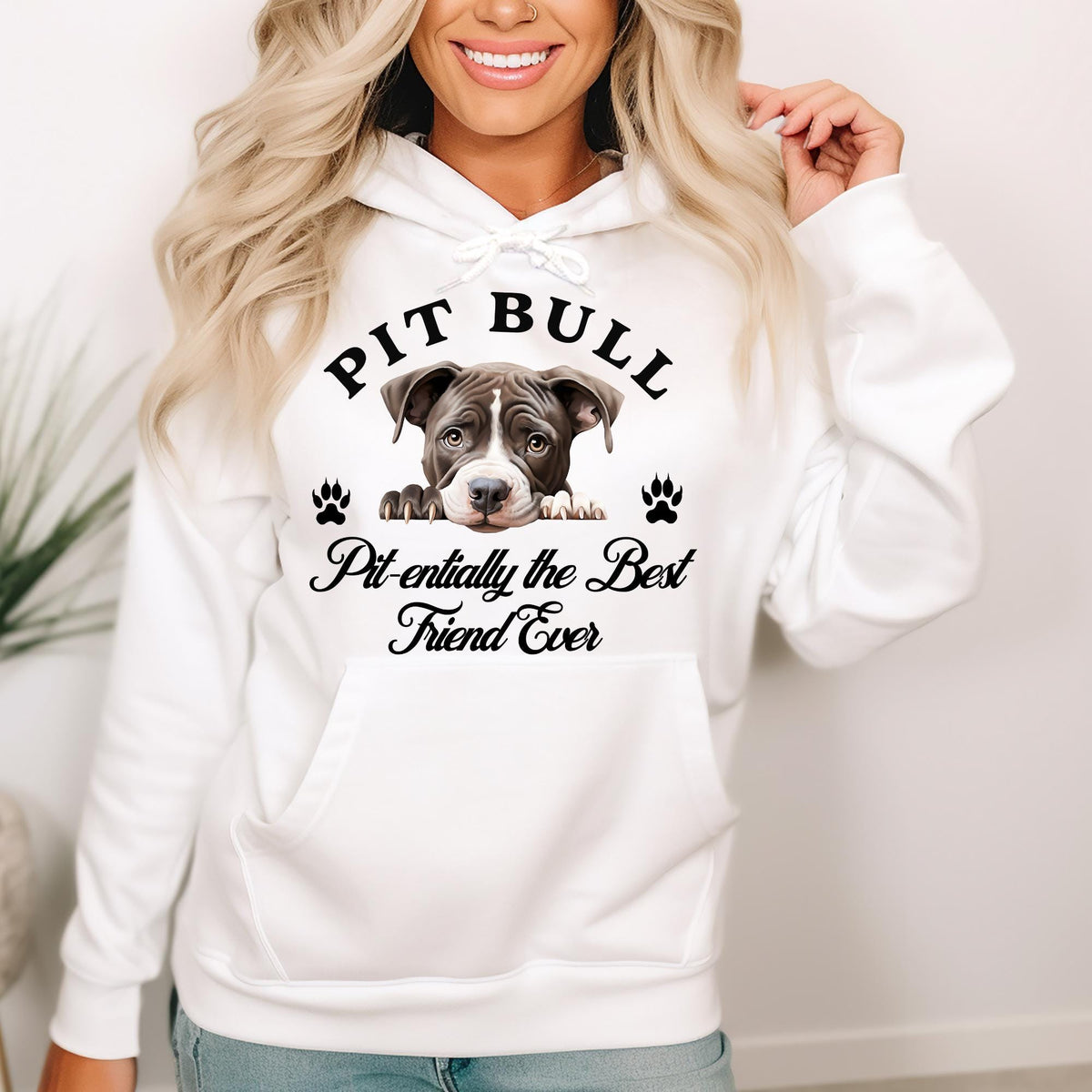 Pit Bull Unisex Hoodie  Pit-enterally the Best Friend Ever, Ultimate Comfort for Pit Bull Lovers