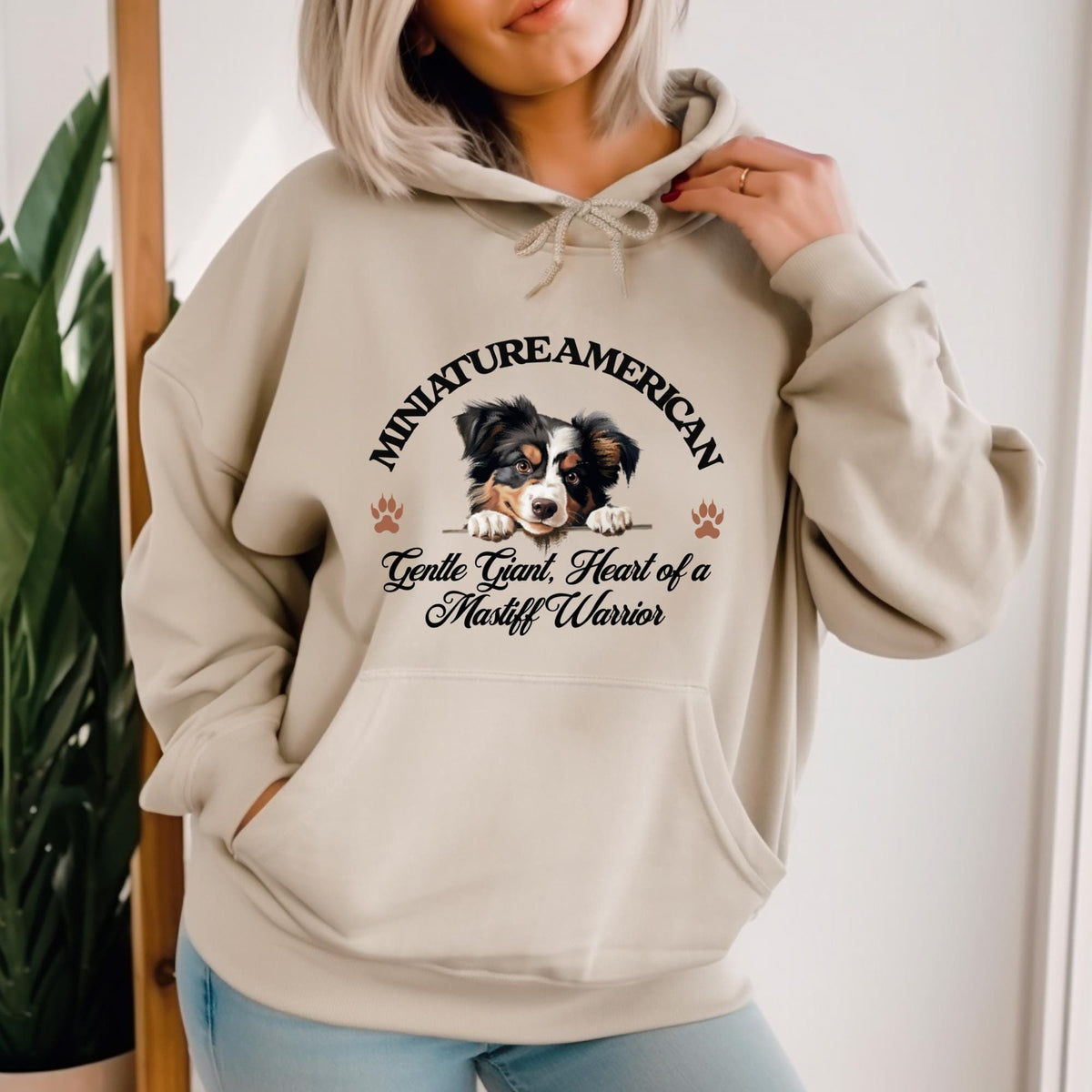 Miniature American Shepherd Unisex Hoodie  Mini Shepherd Love, Cozy Style for Miniature American Fans