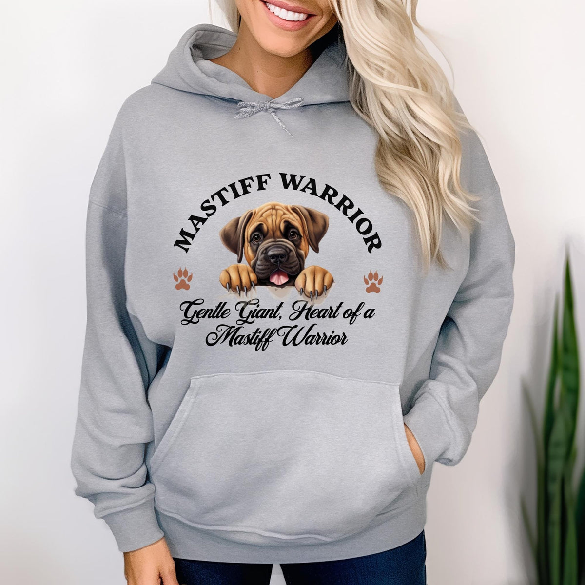 Mastiff Warrior Unisex Hoodie  Gentle Giant Comfort, Heart of a Mastiff Warrio