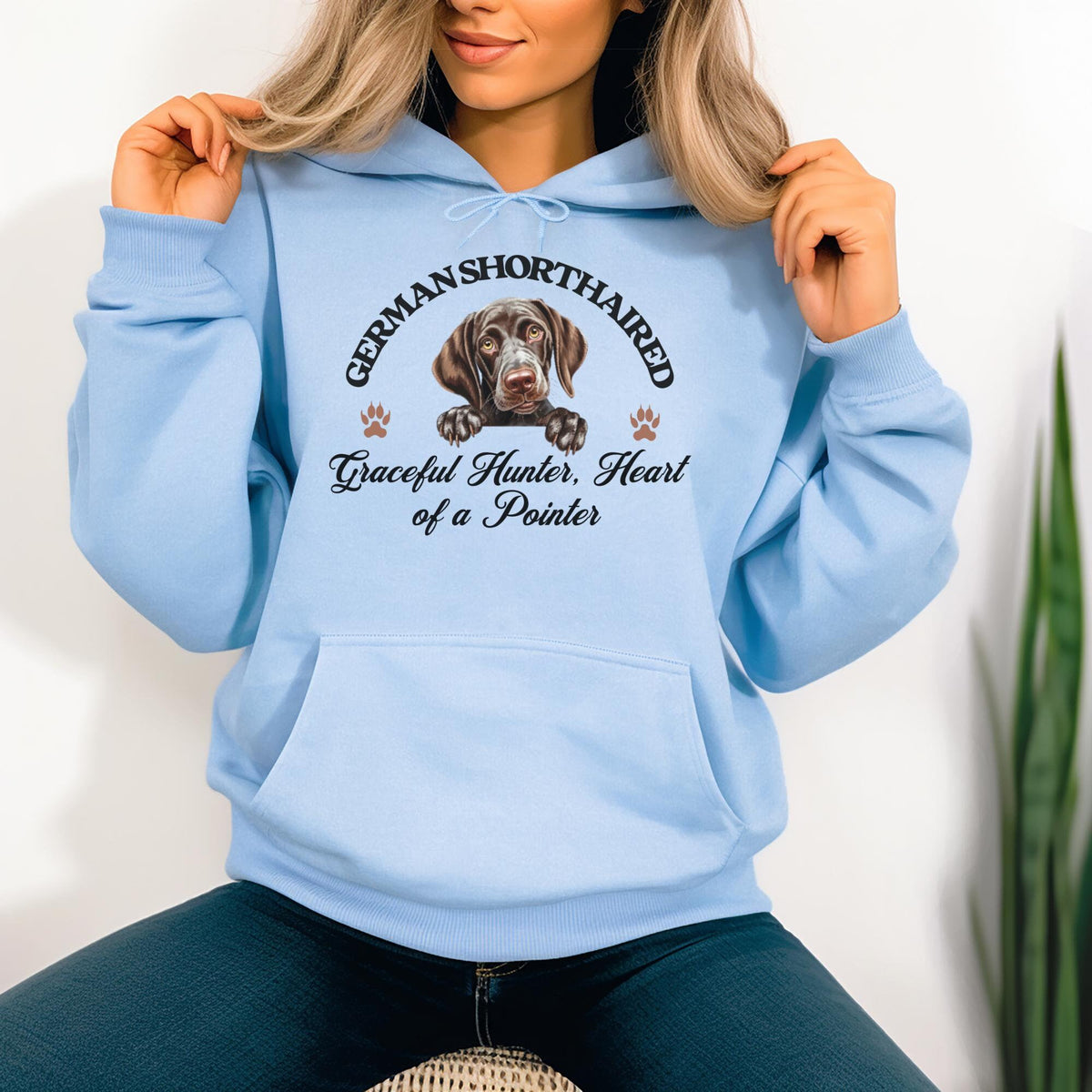 German Shorthaired Unisex Hoodie  Graceful Hunter, Pointer-Inspired Comfort and Style