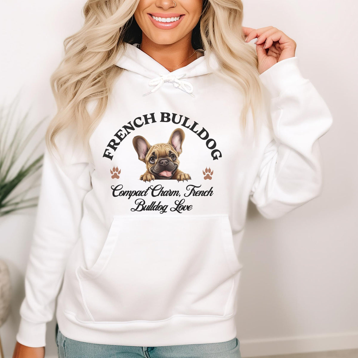 French Bulldog Unisex Hoodie  Compact Charm, Cozy Comfort for French Bulldog Love