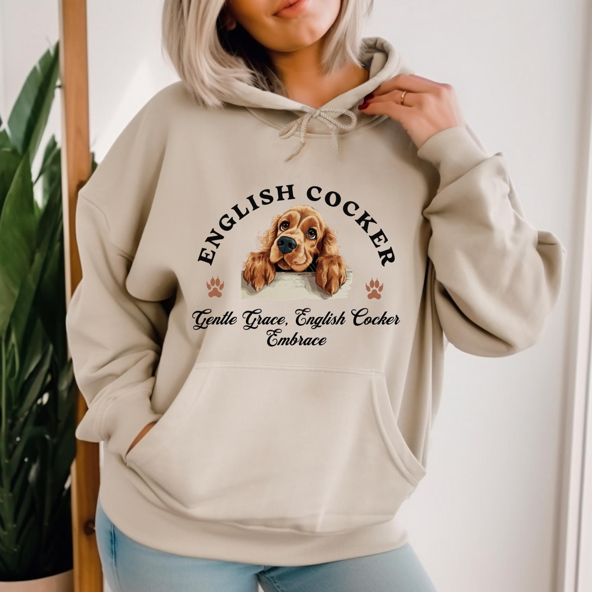 English Cocker Hoodie - Gentle Grace and Warm Embrace, Stylish Unisex Fit for Dog Lovers