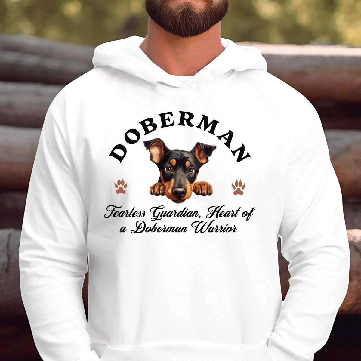 Doberman Hoodie - Fearless Guardian with the Heart of a Warrior, Stylish and Comfortable Unisex Fit for Dog Lovers