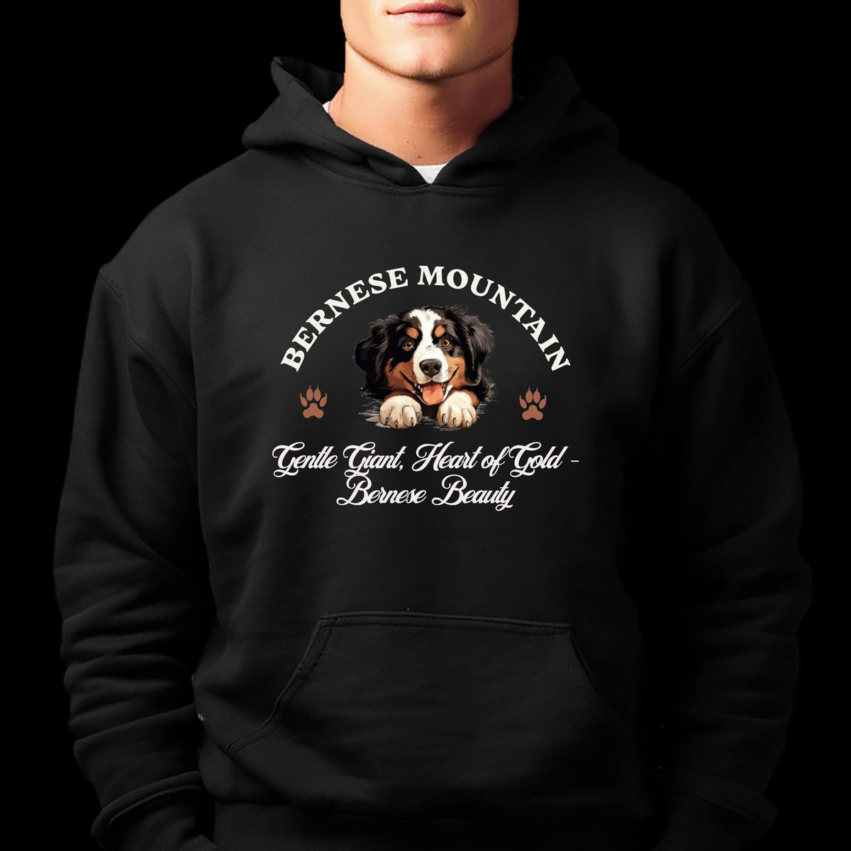 Bernese Mountain Dog Unisex Hoodie  Gentle Giant, Heart of Gold, Bernese Beauty for Dog Lovers