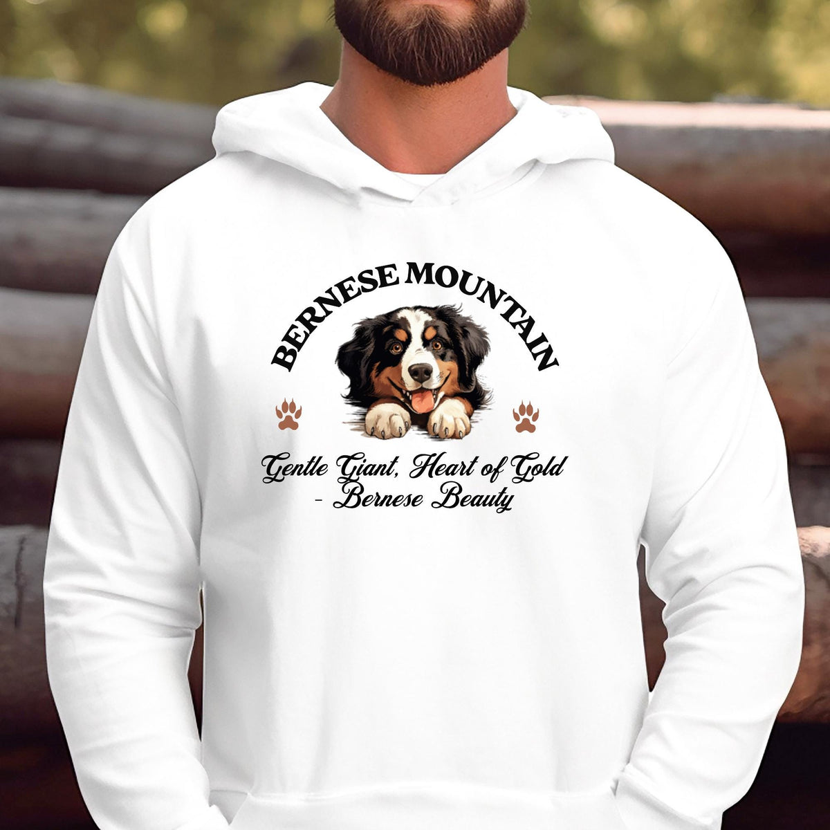 Bernese Mountain Dog Unisex Hoodie  Gentle Giant, Heart of Gold, Bernese Beauty for Dog Lovers