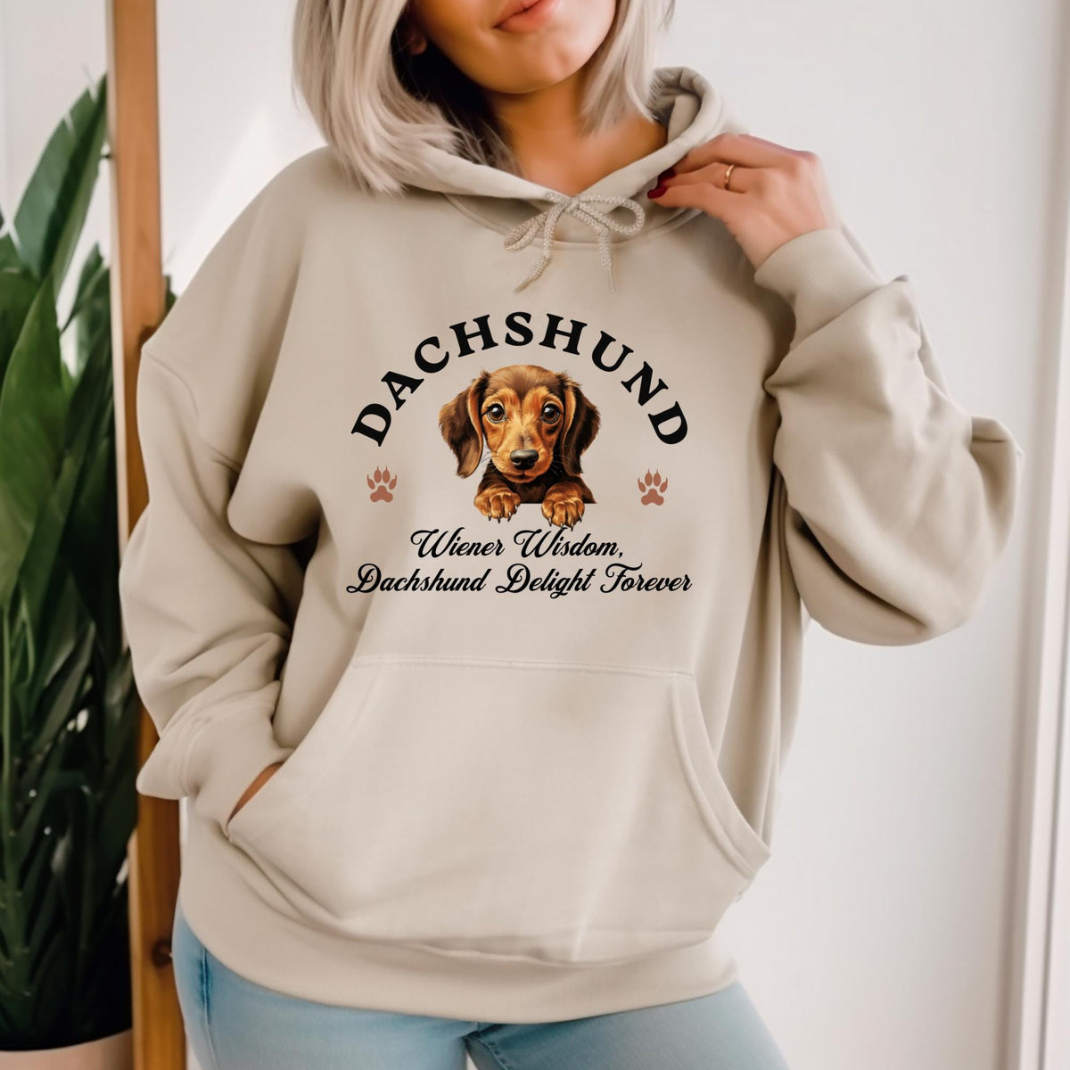 Dachshund Hoodie - Wiener Wisdom and Dachshund Delight in a Cozy Unisex Fit for Dog Lovers