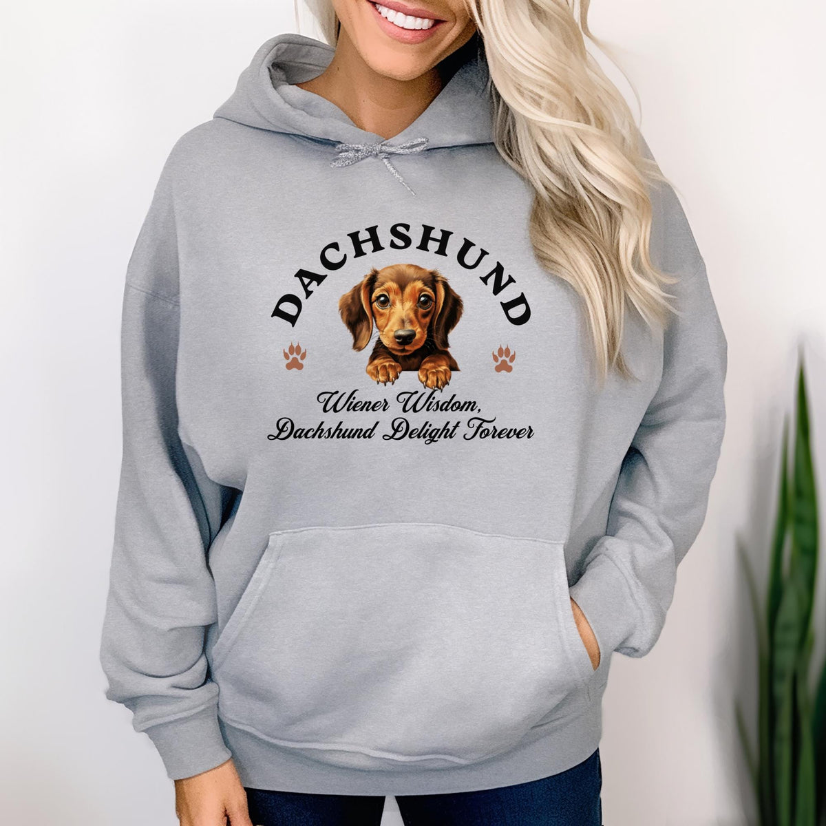 Dachshund Hoodie - Wiener Wisdom and Dachshund Delight in a Cozy Unisex Fit for Dog Lovers