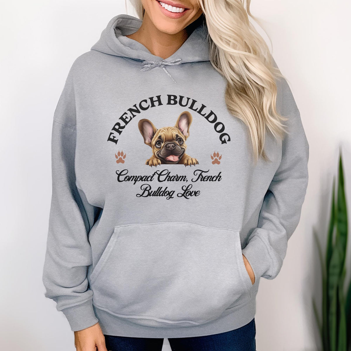 French Bulldog Unisex Hoodie  Compact Charm, Cozy Comfort for French Bulldog Love