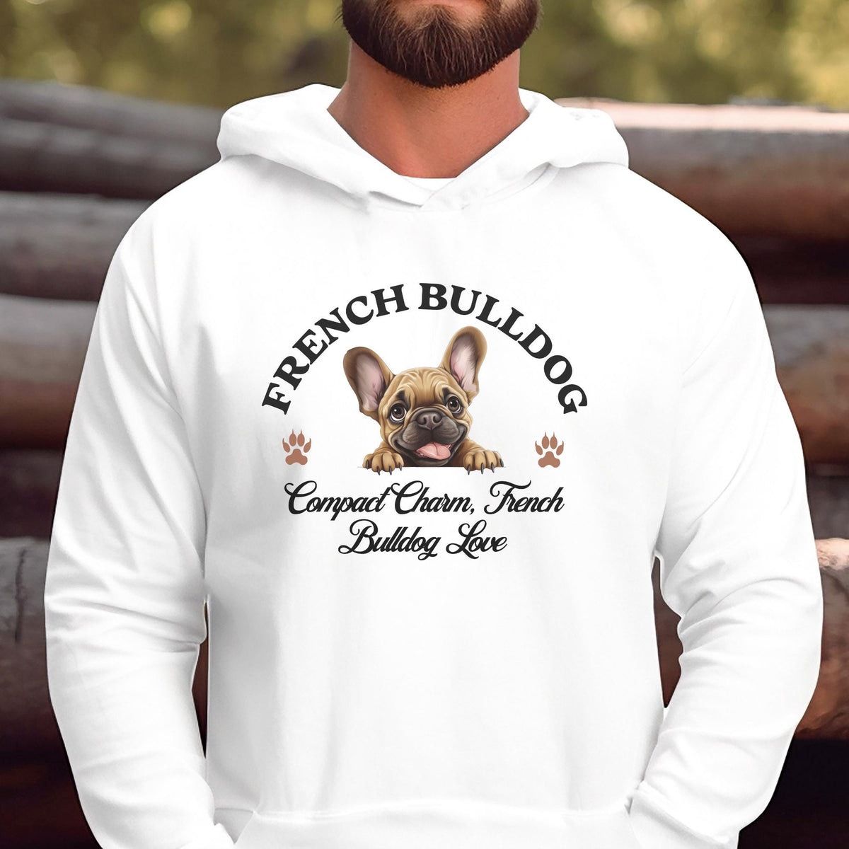 French Bulldog Unisex Hoodie  Compact Charm, Cozy Comfort for French Bulldog Love