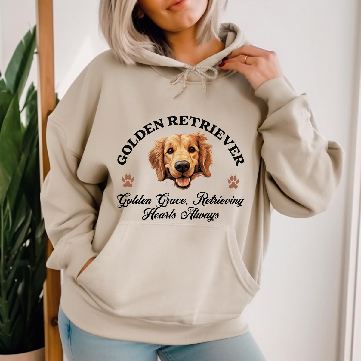 Golden Retriever Unisex Hoodie  Golden Grace, Cozy Style for Retrieving Hearts Always