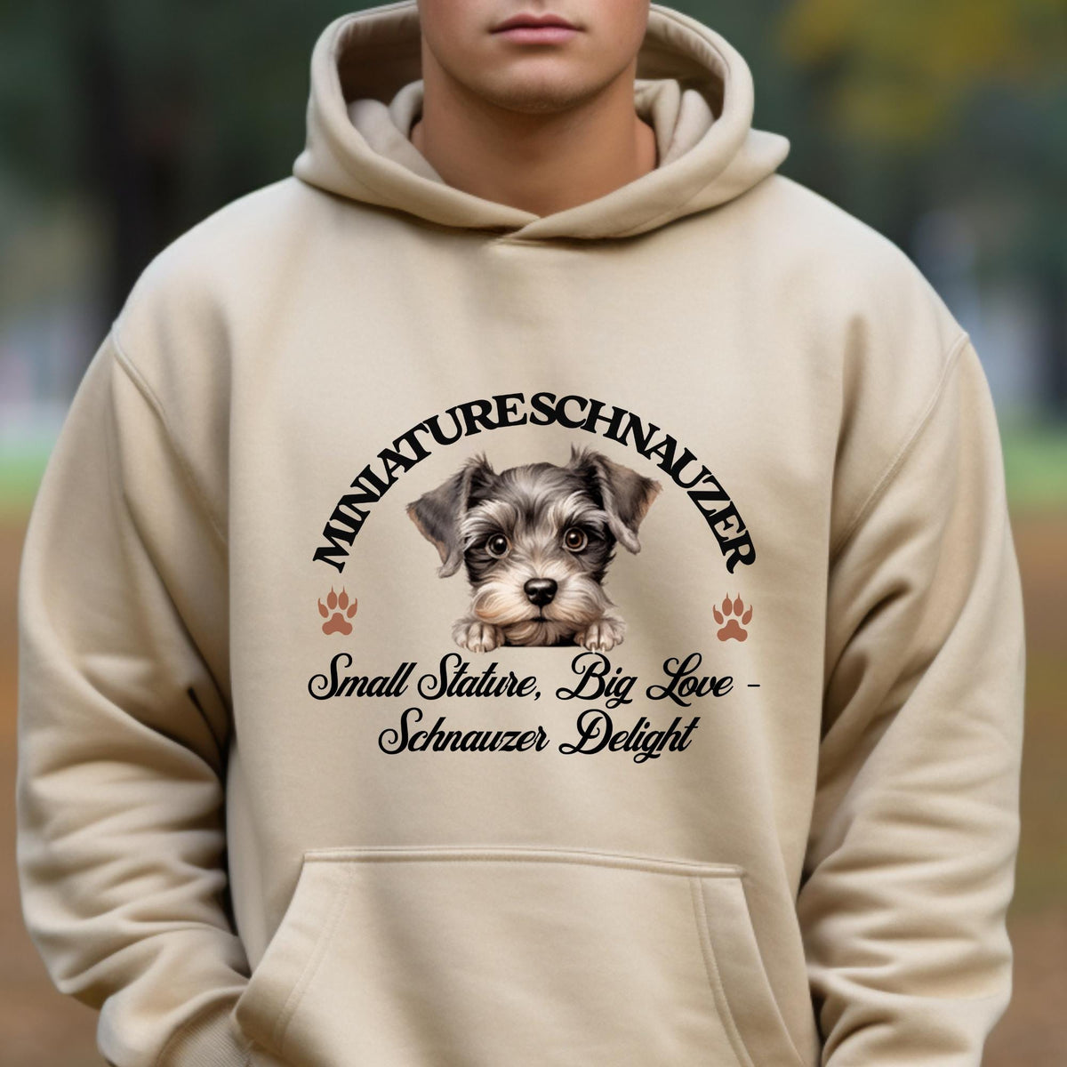 Miniature Schnauzer Unisex Hoodie  Small Stature, Big Love, Schnauzer Delight in Cozy Comfort