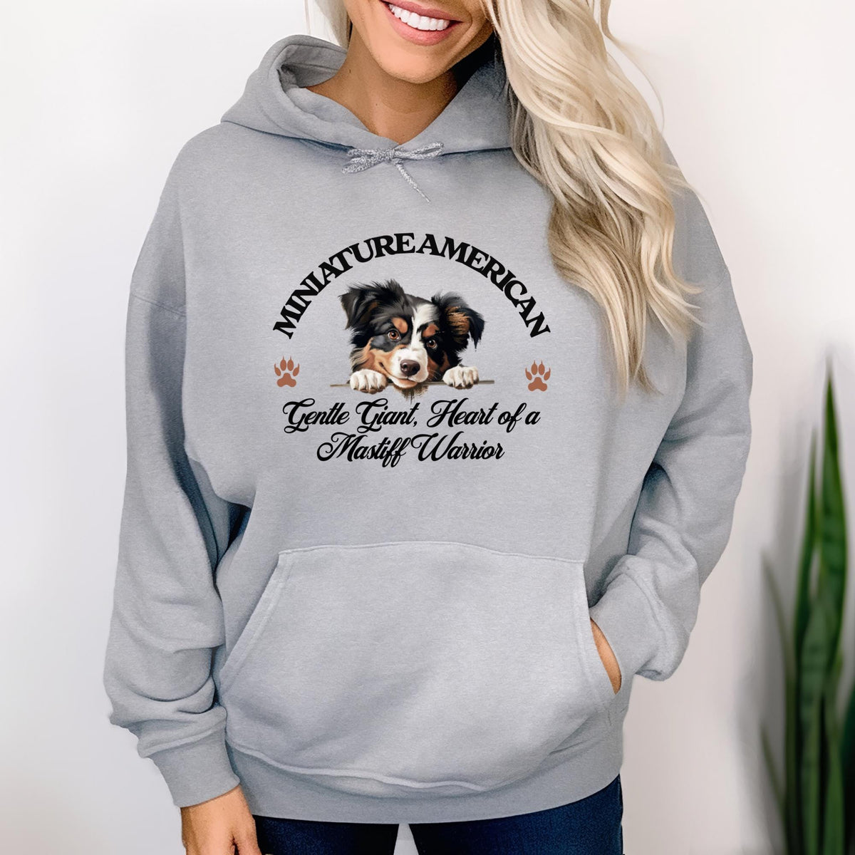 Miniature American Shepherd Unisex Hoodie  Mini Shepherd Love, Cozy Style for Miniature American Fans