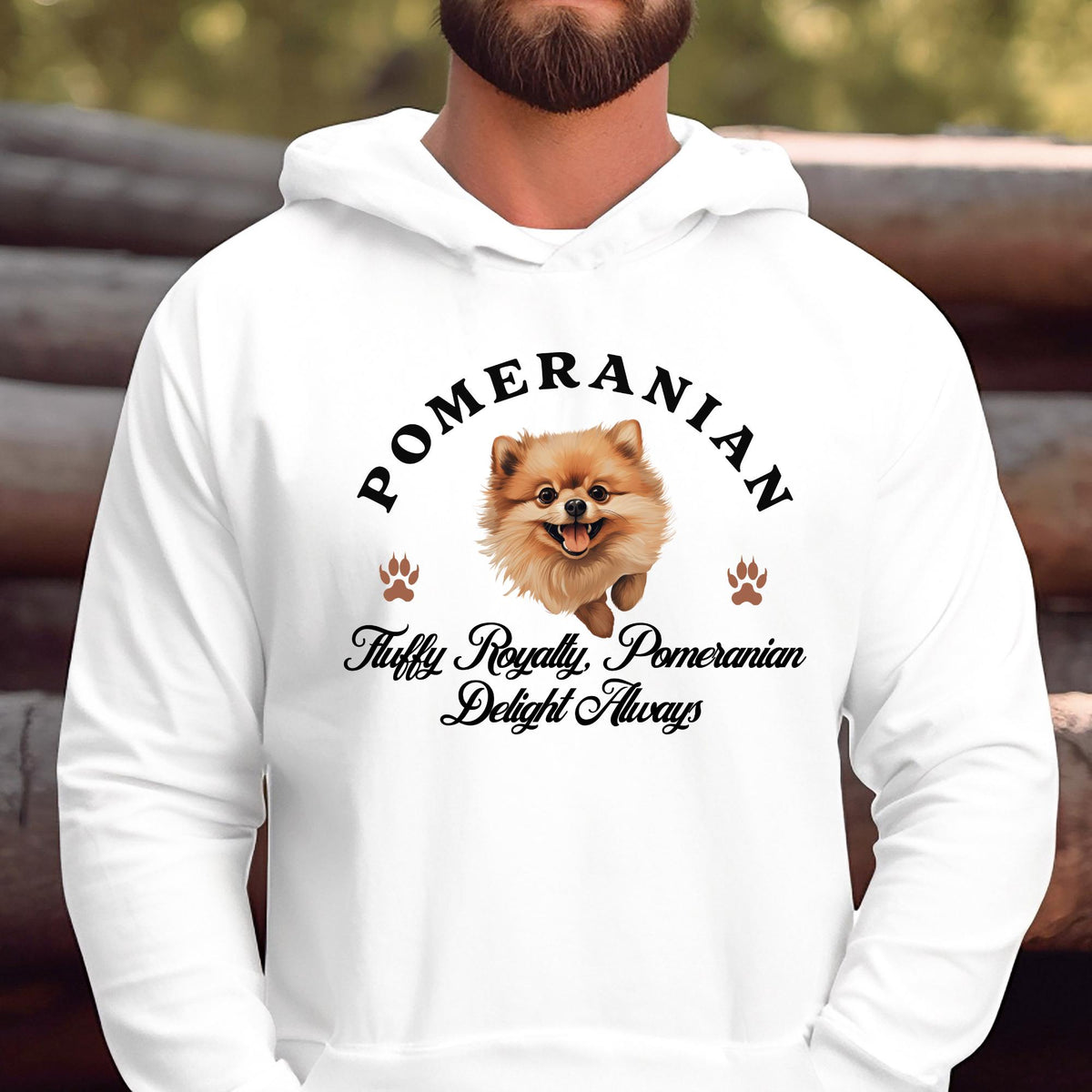 Pomeranian Unisex Hoodie  Fluffy Royalty Comfort, Pomeranian Delight Always in Style