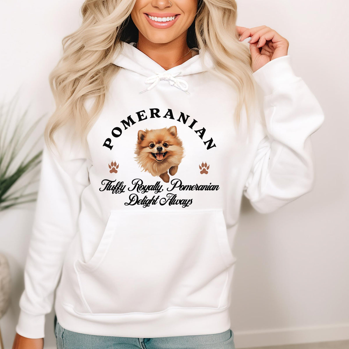 Pomeranian Unisex Hoodie  Fluffy Royalty Comfort, Pomeranian Delight Always in Style