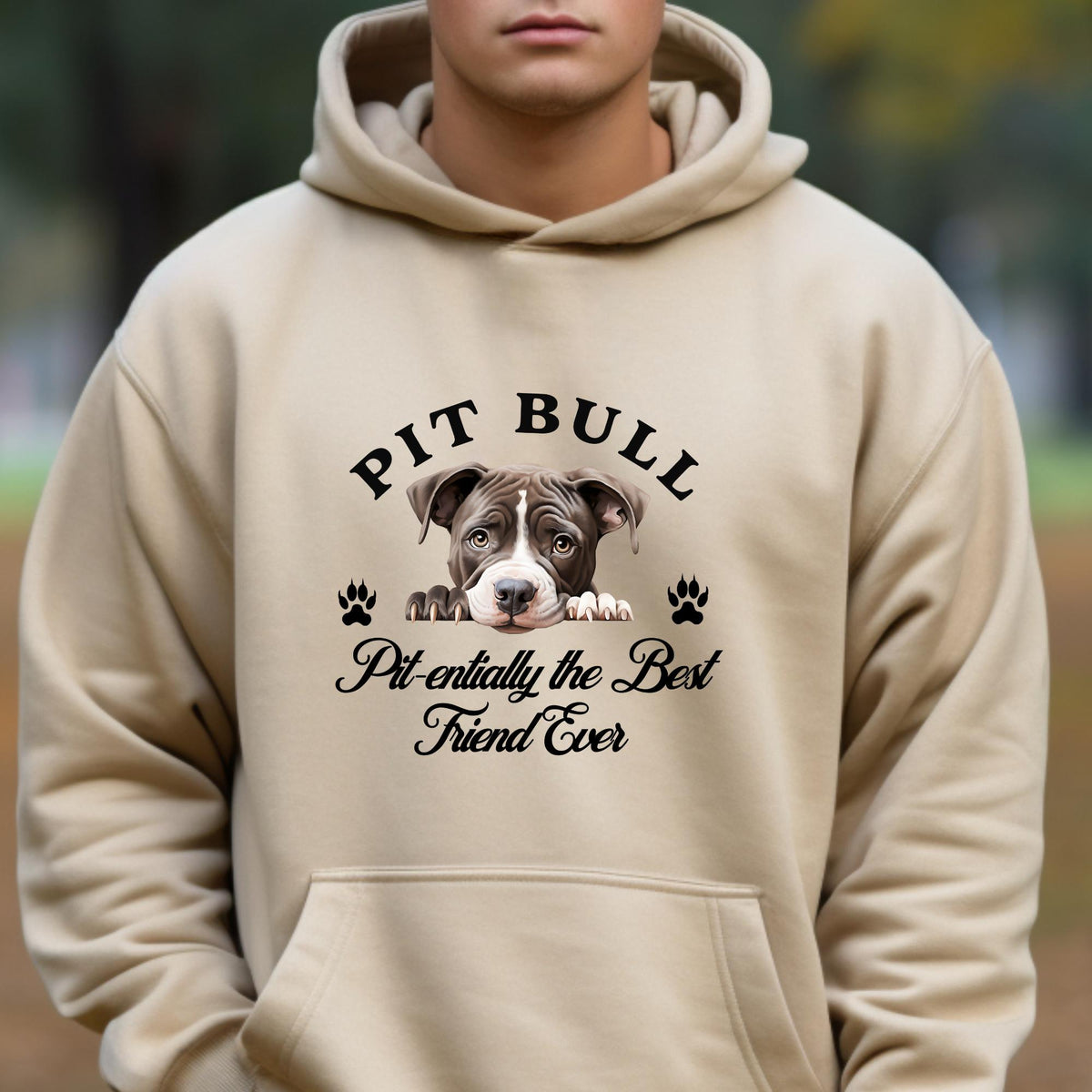 Pit Bull Unisex Hoodie  Pit-enterally the Best Friend Ever, Ultimate Comfort for Pit Bull Lovers