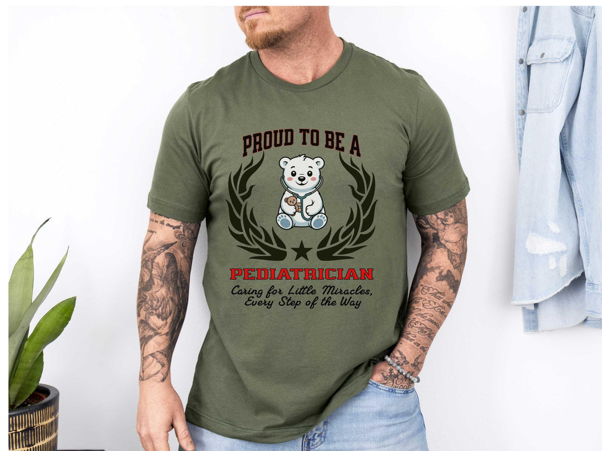 Proud to Be a Pediatrician T-Shirt  Unisex Doctor Tee with Heartfelt Slogan