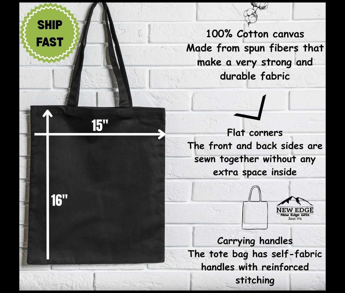 Personalized Halloween Tote Bag  Sleepy Hollow Headless Horseman & Graveyard Scene, Cotton Canvas Bag